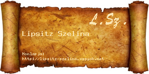 Lipsitz Szelina névjegykártya